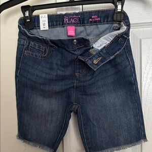 The Children's Place Blue Denim Shorts with Raw Hem